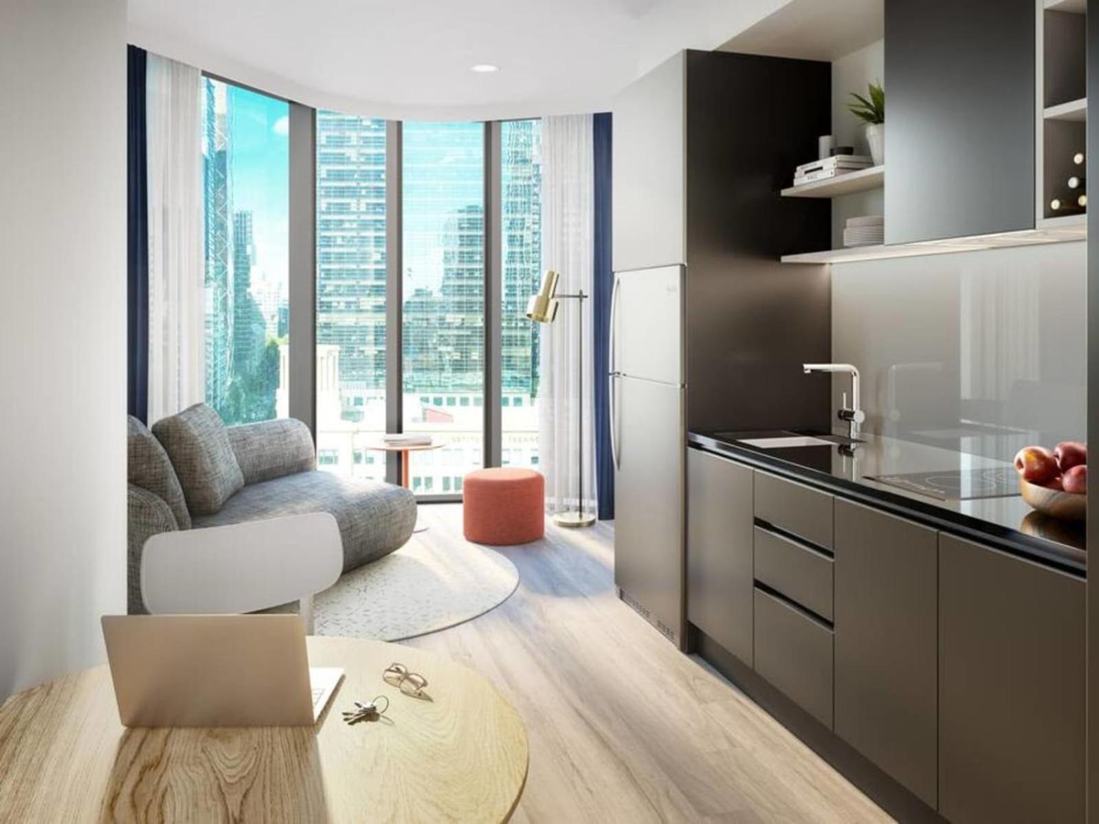 Studio Apartments At Aurora Near Melbourne Port Exteriör bild